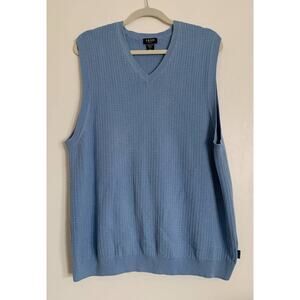 Blue Men's IZOD Golf Textured Sweater Vest L